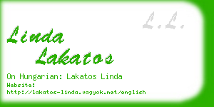 linda lakatos business card